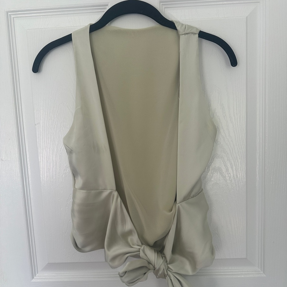 Open back silk top